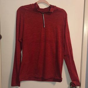 Lululemon Burnt Orange hooded quarterzip